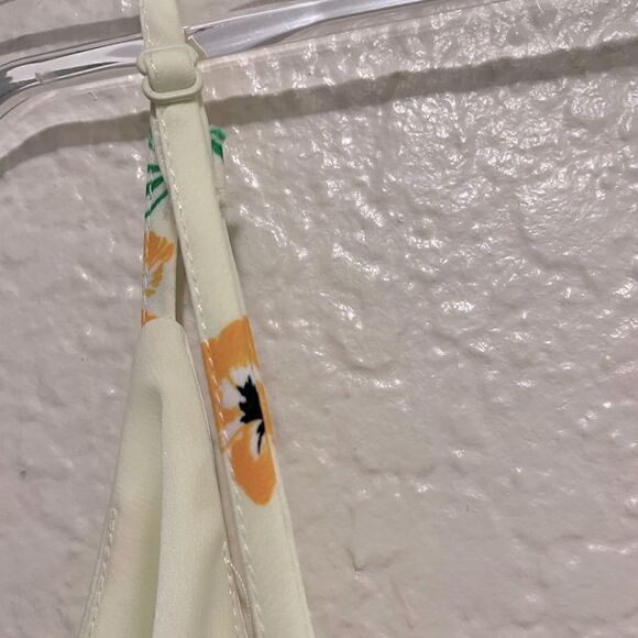 Urban Outfitters‎ Kelly Surplice Midi Yellow Floral Slip Dress Size Small - Picture 10 of 11